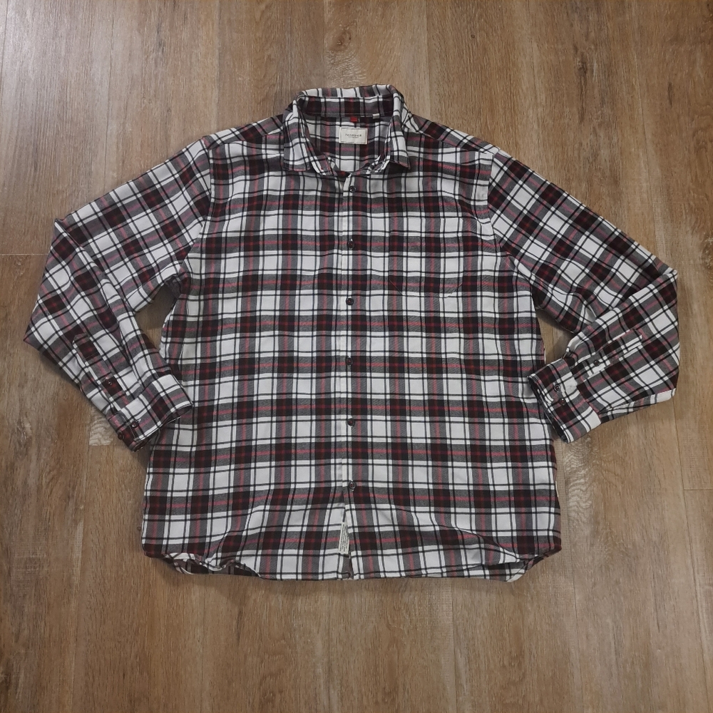 7 Diamonds "Sequoia" Long Sleeve Flannel Red, Black, White Button-up Shirt XL